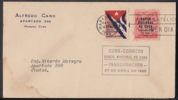 1950-FDC-27 CUBA. REPUBLICA. 1950. SELLO DEL TABACO HABILITADO. INAUGURACION BANCO NACIONAL. BLACK  CANCEL. - Ongebruikt