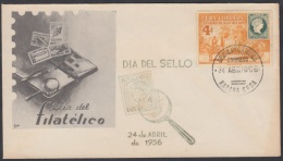 1956-FDC-16 CUBA. REPUBLICA. 1956. CENTENARIO DEL SELLO. CANC. DIA DEL SELLO. SOBRE ELMO. RARE. - Nuovi
