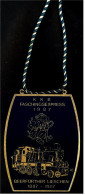 Messing-Plakette Faschingsexpress 1987 - Beerfurther Lieschen 1887-1987 - Fasching & Karneval