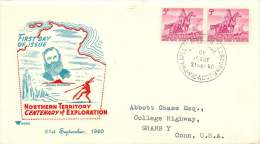 1960  Northern Territory  Pair On Royal FDC To USA  SG 335 - Primo Giorno D'emissione (FDC)