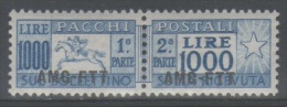 Trieste A - Amg-Ftt 1954 Pacchi Postali L. 1000 Cavallino **       (g4878) - Postal And Consigned Parcels