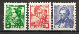 Switzerland 1935 - Incomplete Set - Unused Stamps
