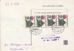 J0440 - Czechoslovakia (1986) 304 00 Plzen 4 (postage Due) - Postage Due