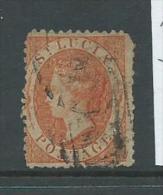 St Lucia 1864 Queen Victoria (1 Shilling) Orange Used , Some Creasing - St.Lucia (...-1978)