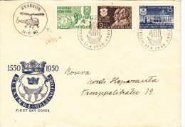 Finlandia 1950, Founding Of Helsinki Day Cover - Storia Postale