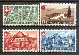 Switzerland 1945 - Weaver And Houses - Unused Stamps