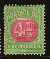 VICTORIA 1900 4d Postage Dues SG D29 HM #MA15 - Ungebraucht