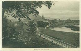 Höxter A.d. Weser NRW Blicke Auf Brücke Eisenbahnstecke Sw 8.7.1924 - Hoexter