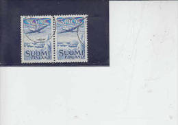 FINLANDIA  1958 -   Unificato  A4 (coppia)  - Aereo - Used Stamps