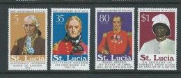 St Lucia 1974 Past Governors Portrait Set 4 & Miniature Sheet MNH - Ste Lucie (...-1978)