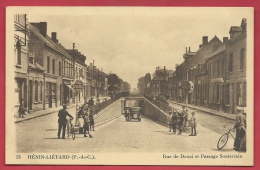 Hénin-Liétard - Rue De Douai Et Passage Souterrain - Belle Animation ( Voir Verso ) - Henin-Beaumont