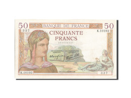 Billet, France, 50 Francs, 50 F 1934-1940 ''Cérès'', 1939, 1939-04-13, TTB+ - 50 F 1934-1940 ''Cérès''