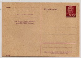 DDR, 1956, Postal Card, Wilhelm Pieck, 20 Pf., Unused - Postcards - Mint