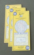 Carte Michelin France - Années 1960 - Numéro 66 - Dijon - Mulhouse - Strassenkarten