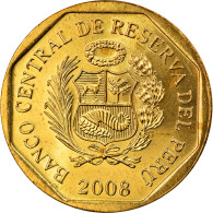 Monnaie, Pérou, 10 Centimos, 2008, SPL, Laiton, KM:305.4 - Pérou