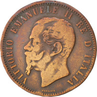 Monnaie, Italie, Vittorio Emanuele II, 10 Centesimi, 1866, Naples, TB, Cuivre - 1861-1878 : Victor Emmanuel II.
