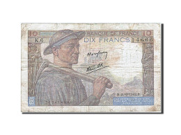 Billet, France, 10 Francs, 10 F 1941-1949 ''Mineur'', 1942, 1942-06-11, TB - 10 F 1941-1949 ''Mineur''