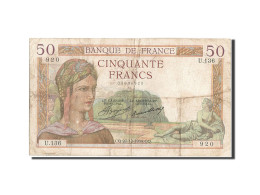 Billet, France, 50 Francs, 50 F 1934-1940 ''Cérès'', 1934, 1934-12-27, B - 50 F 1934-1940 ''Cérès''