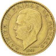 Monnaie, Monaco, Rainier III, 10 Francs, 1951, TTB, Aluminum-Bronze, KM:130 - 1949-1956 Oude Frank