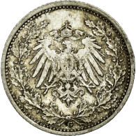 Monnaie, GERMANY - EMPIRE, 1/2 Mark, 1915, Karlsruhe, TTB+, Argent, KM:17 - 1/2 Mark