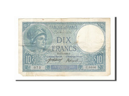 Billet, France, 10 Francs, 10 F 1916-1942 ''Minerve'', 1918, 1918-04-13, TB+ - 10 F 1916-1942 ''Minerve''