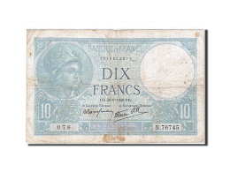 Billet, France, 10 Francs, 10 F 1916-1942 ''Minerve'', 1940, 1940-09-26, TB - 10 F 1916-1942 ''Minerve''