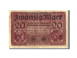 Billet, Allemagne, 20 Mark, 1918, 1918-02-20, TB+ - Reichsschuldenverwaltung