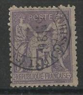 SAGE N/U - YVERT N°95 OBLITERE - COTE = 90 EUROS - 1876-1898 Sage (Type II)