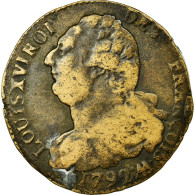 Monnaie, France, 2 Sols François, 2 Sols, 1792, Strasbourg, TB+, Bronze - Altri & Non Classificati