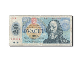 Billet, Tchécoslovaquie, 20 Korun, 1988, B+ - Tchécoslovaquie