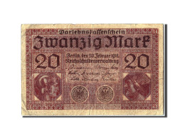 Billet, Allemagne, 20 Mark, 1918, 1918-02-20, B+ - Bestuur Voor Schulden