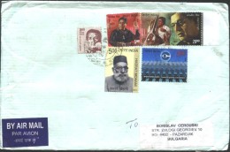 Mailed Cover (letter) With Stamps 2014 From India To Bulgaria - Cartas & Documentos