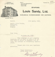 COURRIER LOUIS SANDY Ltd à STAFFORD (ROYAUME UNI) 1926 - Royaume-Uni