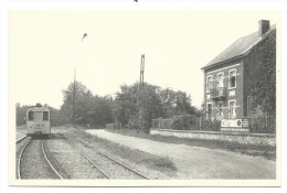 CPA - BIEZ HEZE - Hôtel " Les Sapins "- Café Restaurant - Train - Trein  // - Graven