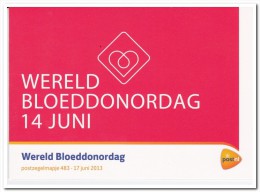 Nederland 2013, Postfris MNH,  Folder 483, World Blood Donor Day - Unused Stamps