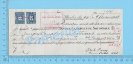 Sherbrooke  Quebec Canada 1948  Billet ( $250.00 à 6%, Banque Canadienne NationaleTax Stamp 2 X FX 64 )  2 SCANS - Cheques & Traverler's Cheques