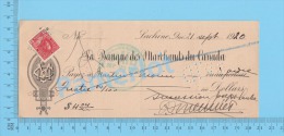 Lachine Quebec Canada  1921  Cheque ( $4.04 , " Martin & Morin "  Stamp Scott # 106 ) 2 SCANS - Assegni & Assegni Di Viaggio