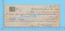 Sherbrooke 1929 Facture ( $35.00 , Sherbrooke Oil Co. Stamp Scott #164 )Quebec Qc. 2 SCANS - Cheques En Traveller's Cheques