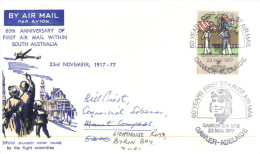 (666) Australia - Aviation Cover - 1977 - 60th Anniversary Of First Air Mail Flight Within South Australia - Primeros Vuelos