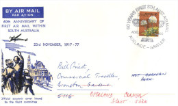 (666) Australia - Aviation Cover - 1977 - 60th Anniversary Of First Air Mail Flight Within South Australia - Primeros Vuelos