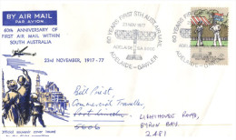 (666) Australia - Aviation Cover - 1977 - 60th Anniversary Of First Air Mail Flight Within South Australia (forwarded) - Premiers Vols