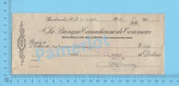 Sherbrooke Quebec Canada  1955 Cheque Rebondit ( $20.91 ,Avis Banquaire De Manquement De Fond  ) 3 SCANS - Schecks  Und Reiseschecks