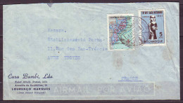 Lettre De  LOURENCO MARQUES  Mozamnique    Avec 2 Timbres  Le 4 11 1957      Pour TROYES Aube - Lourenco Marques