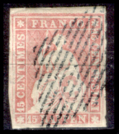 Svizzera-045 - 1854 - Y&T: N.28b (o) - Privo Di Difetti Occulti. - Used Stamps