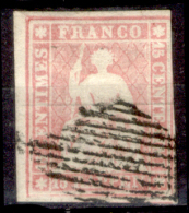 Svizzera-046 - 1854 - Y&T: N.28b (o) - Privo Di Difetti Occulti. - Used Stamps