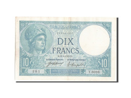 Billet, France, 10 Francs, 10 F 1916-1942 ''Minerve'', 1921, 1921-04-16, TTB+ - 10 F 1916-1942 ''Minerve''