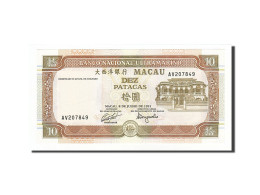 Billet, Macau, 10 Patacas, 1991, 1991-07-08, NEUF - Macao