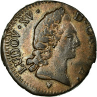 Monnaie, France, Louis XV, Demi Sol D'Aix, 1/2 Sol, 1771, Aix, TTB, Cuivre - 1715-1774 Luigi XV Il Beneamato