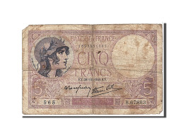 Billet, France, 5 Francs, 5 F 1917-1940 ''Violet'', 1940, B, KM:83 - 5 F 1917-1940 ''Violet''