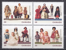 CANADA - Yvert - 1144/47** - Cote 5 € - Poupées Canadiennes - Poppen